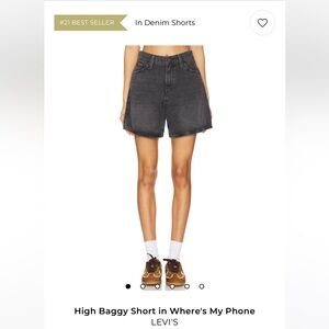 Levi’s - High Baggy Short in Where's My Phone - Size 27